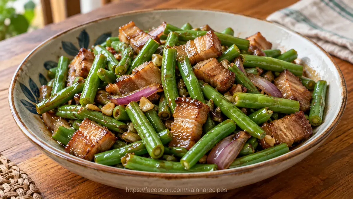 Stir Fried French Beans and Pork (Baguio Beans Guisado)