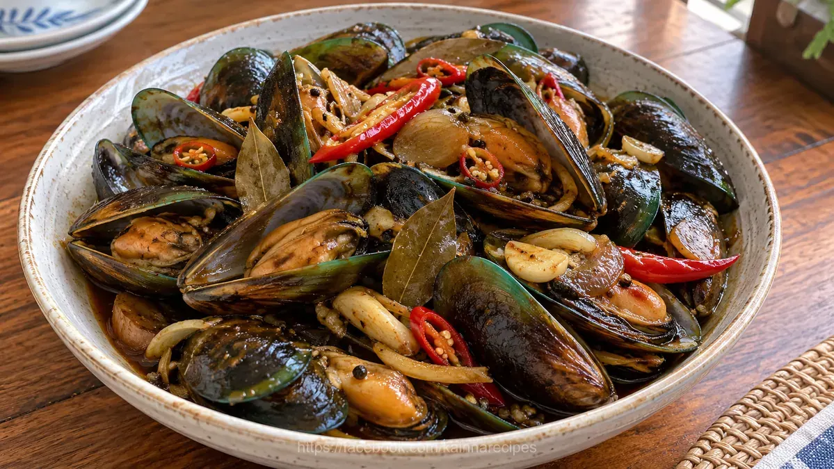 Spicy Adobong Tahong