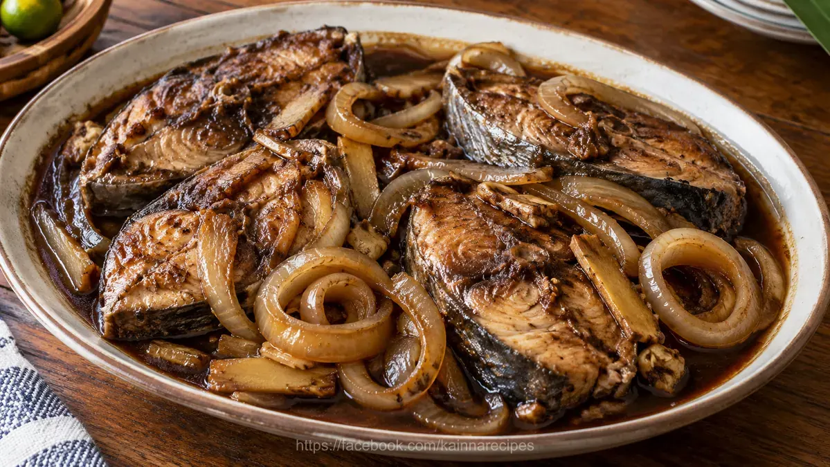Tulingan Bistek (Braised Bullet Tuna in Soy Sauce and Onion)