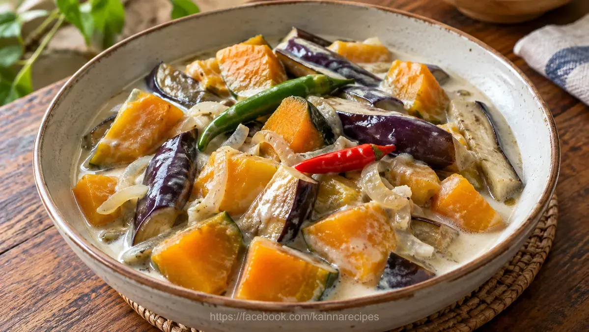Squash and Eggplant in Coconut Milk