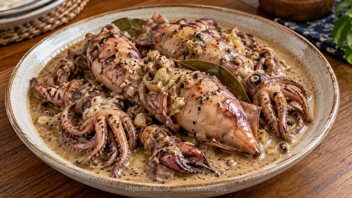 Adobong Pusit sa Gata