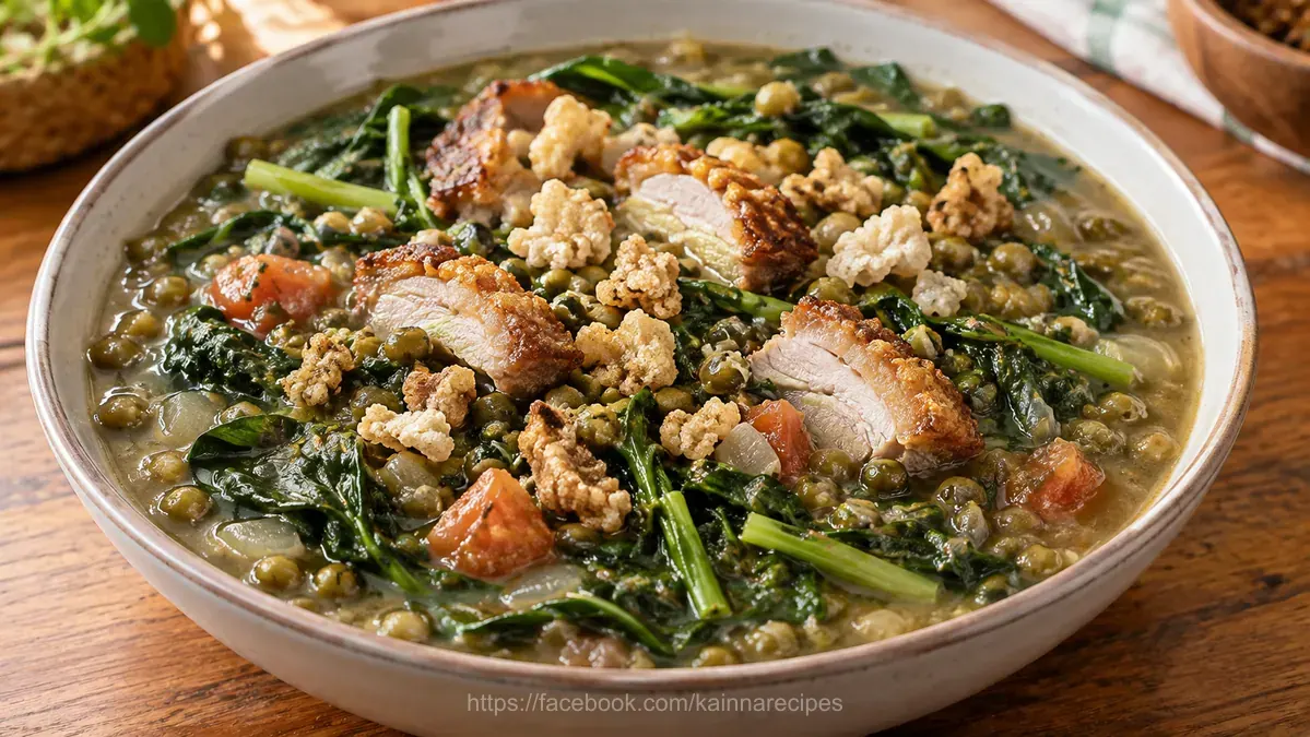 Pork Monggo with Kangkong