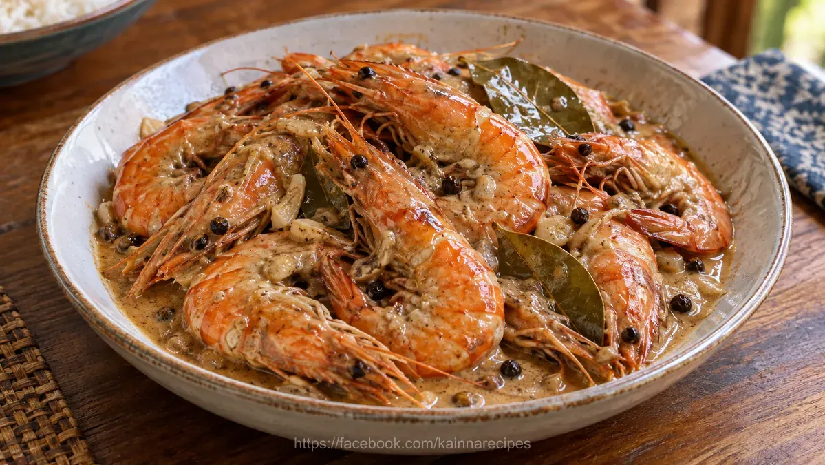 Adobong Hipon sa Gata (Shrimp Adobo in Coconut Milk)