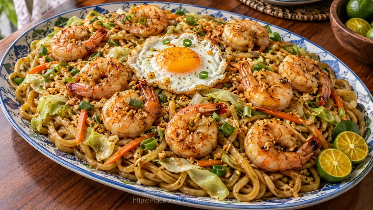 Garlic Butter Shrimp Pancit Canton