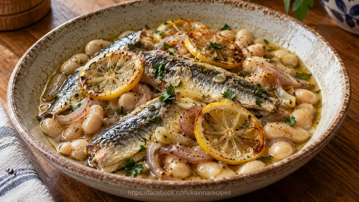 Sardines with White Beans and Lemon
