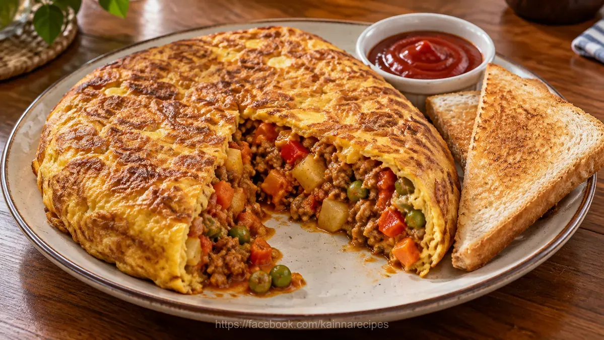 Ground Pork Kaldereta Omelet
