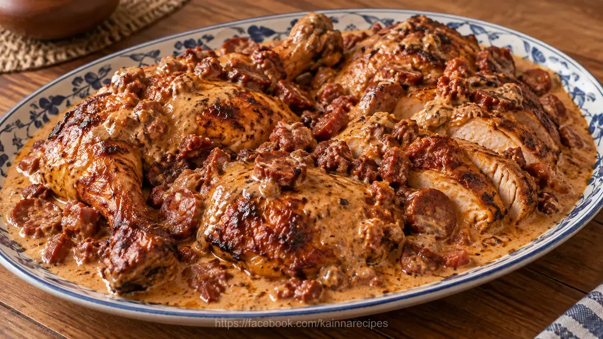 Grilled Paprika Chicken with Chorizo Gravy