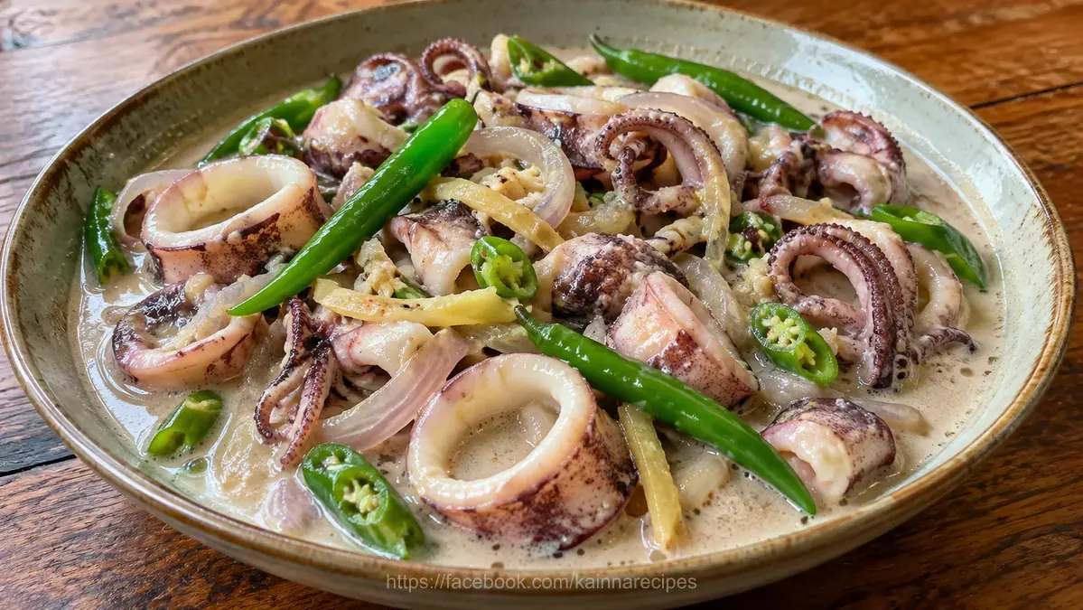Ginataang Pusit