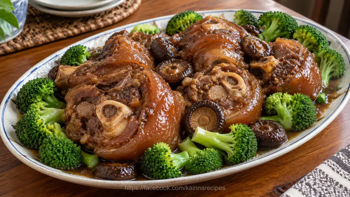 Braised Pork Hock and Broccoli
