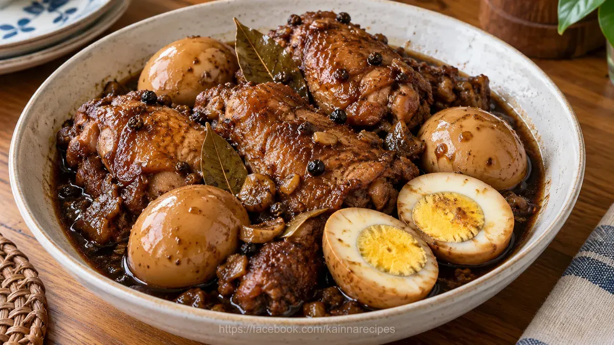 Chicken Adobo with Egg