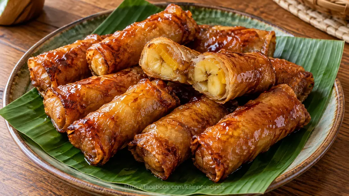 Mini Turon (Banana Lumpia with Caramel)