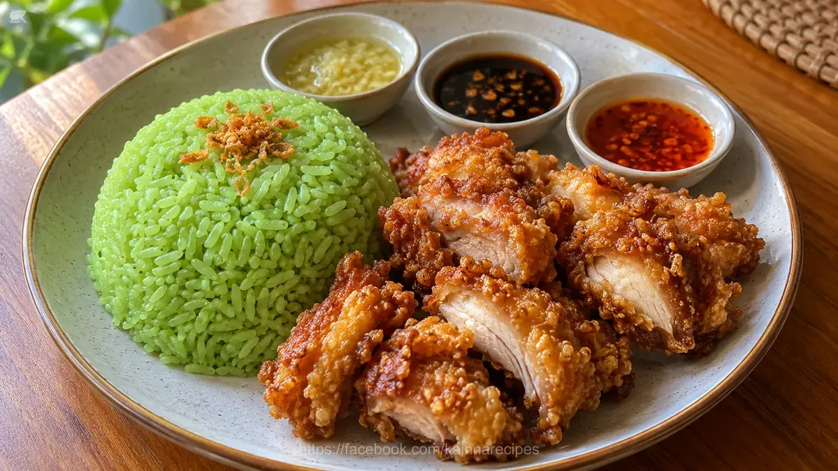 Paotsin Green Hainanese Rice and Chicken