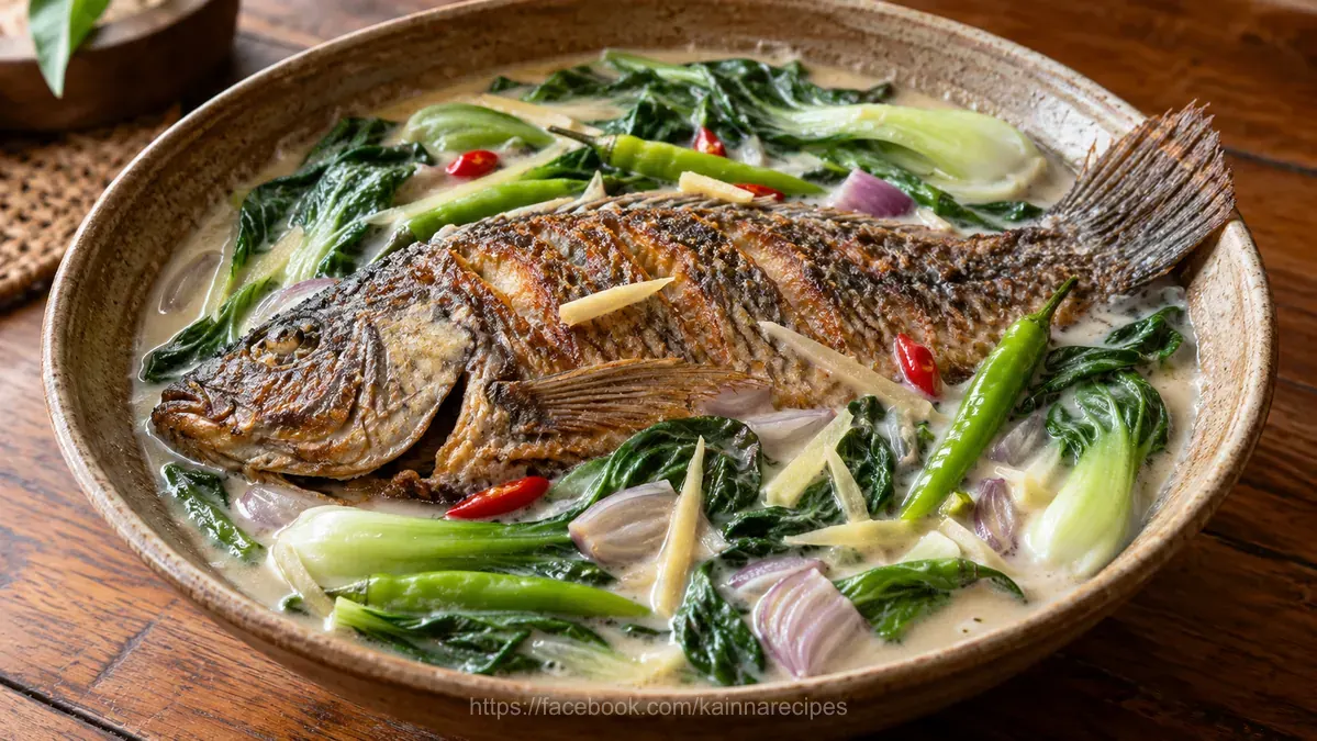 Ginataang Pritong Tilapia