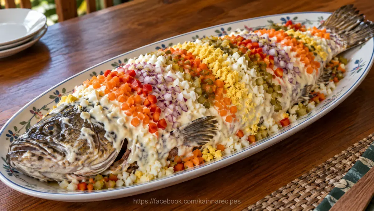 Lapu-Lapu de la Reyna (Steamed Fish with Mayonnaise)