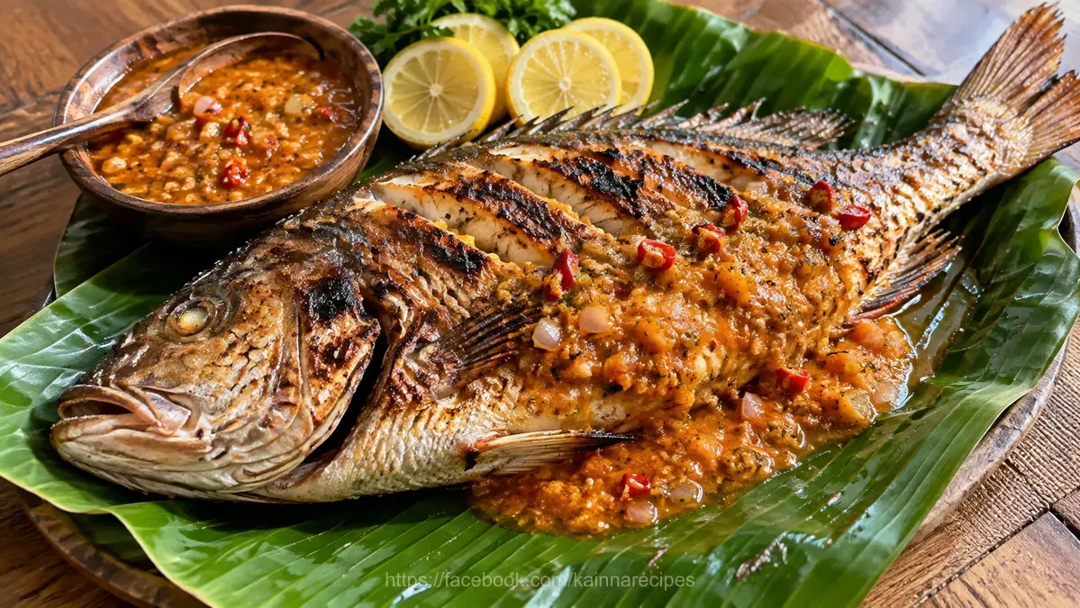 Inihaw na Isda with Aligue Sauce
