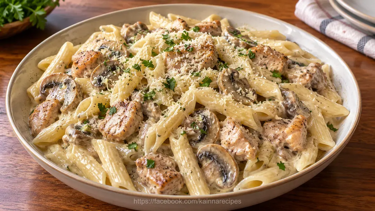 Creamy Chicken and Mushroom Pasta