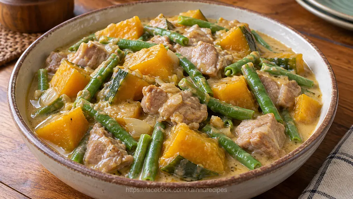 Pork Ginataan with Squash and String Beans