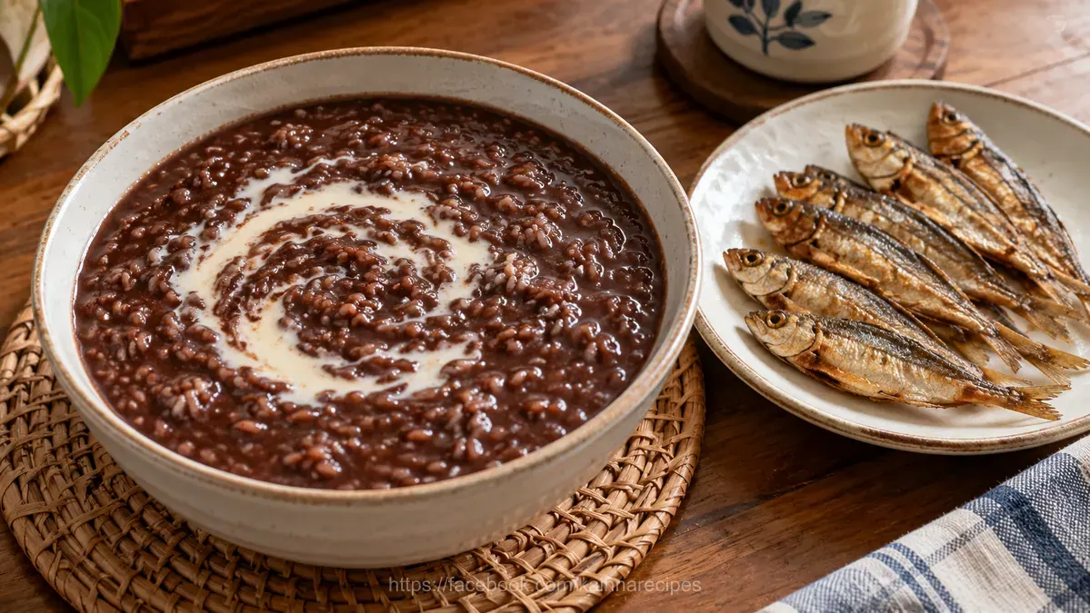 Champorado with Tuyo – Chocolate Porridge with Salted Dried Fish