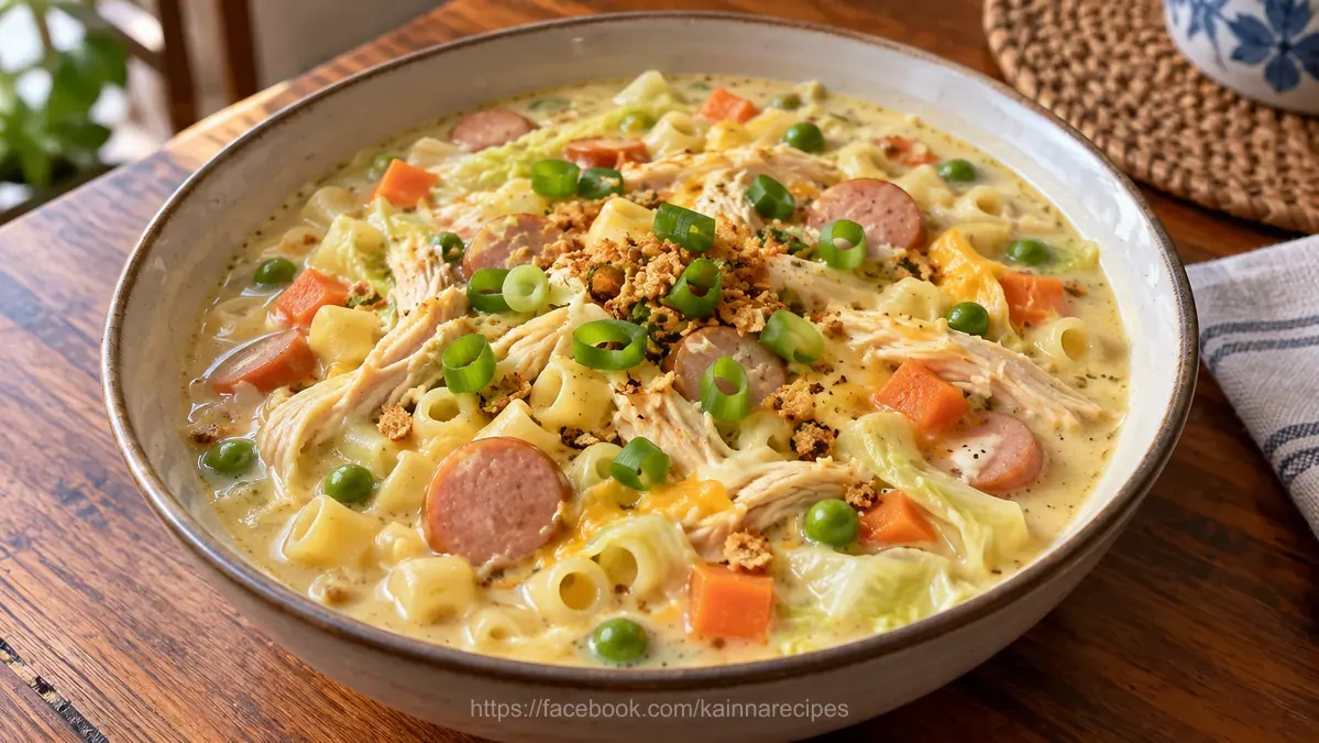 Sarah’s Creamy Chicken Macaroni Soup