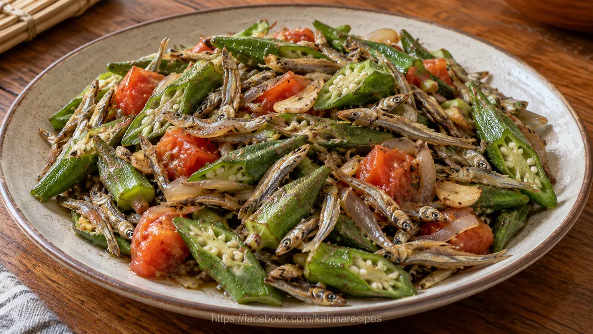 Ginisang Okra at Dilis