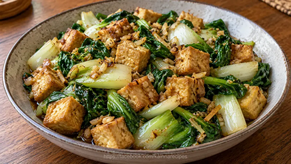 Garlicky Pechay & Tofu