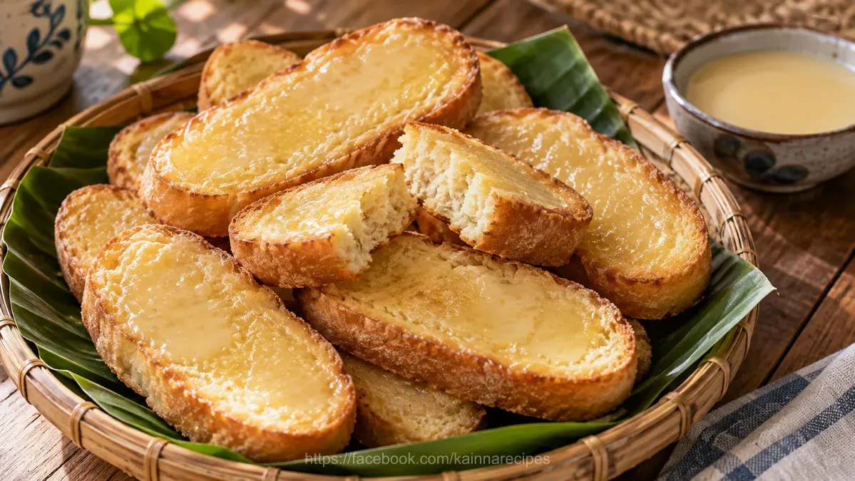 Biscocho with Condensed Milk