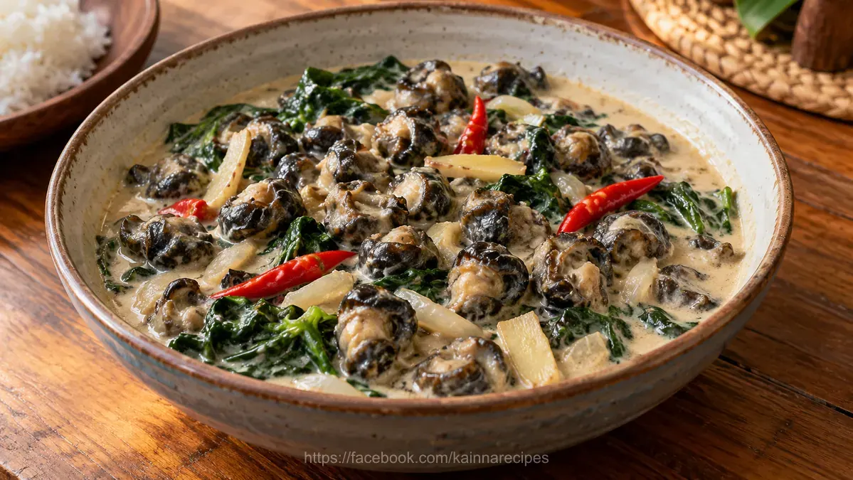 Apple Snails in Coconut Milk (Ginataang Kuhol)