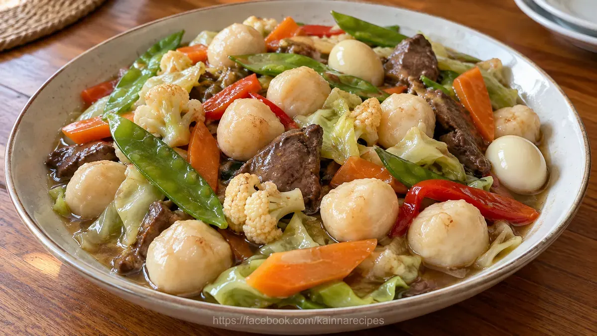 Squid Ball Chop Suey