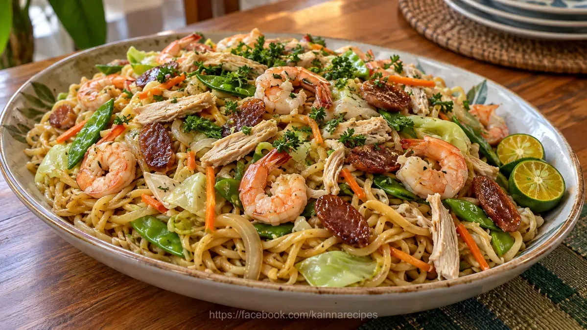 Shrimp and Chicken Pancit Canton