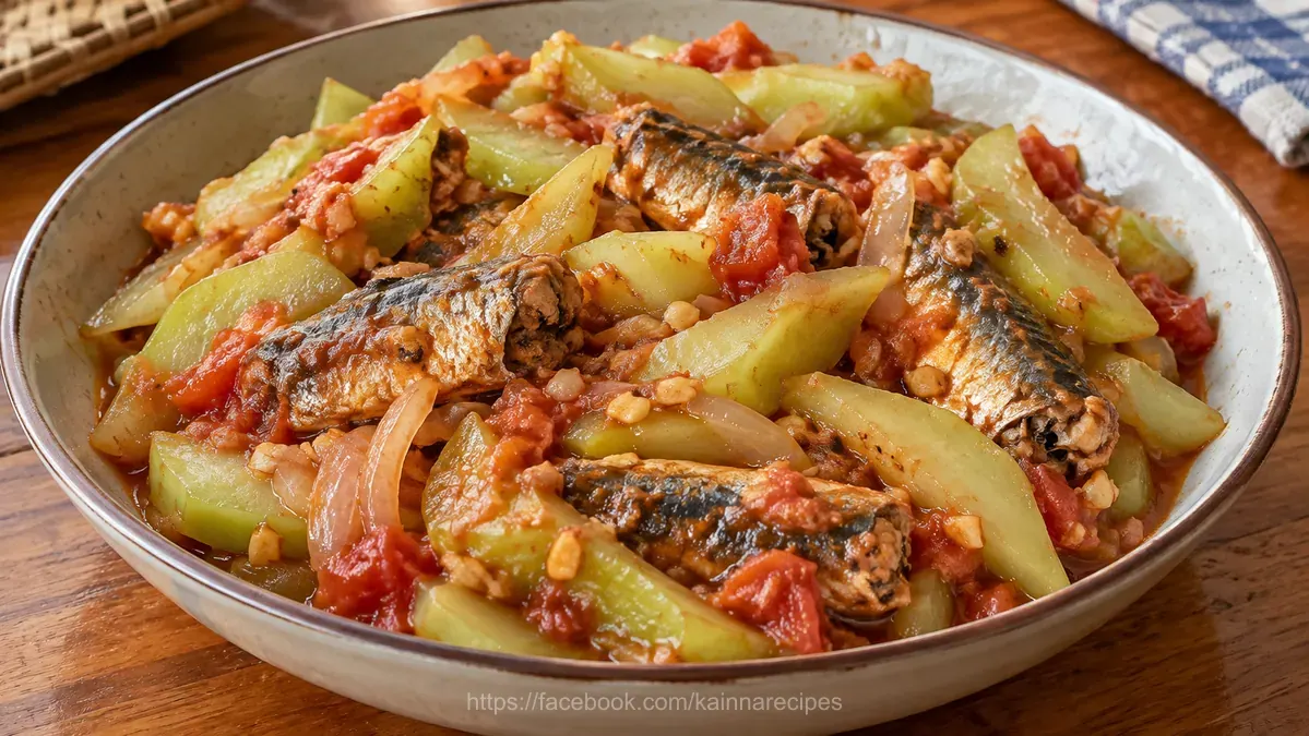 Ginisang Sayote at Sardinas