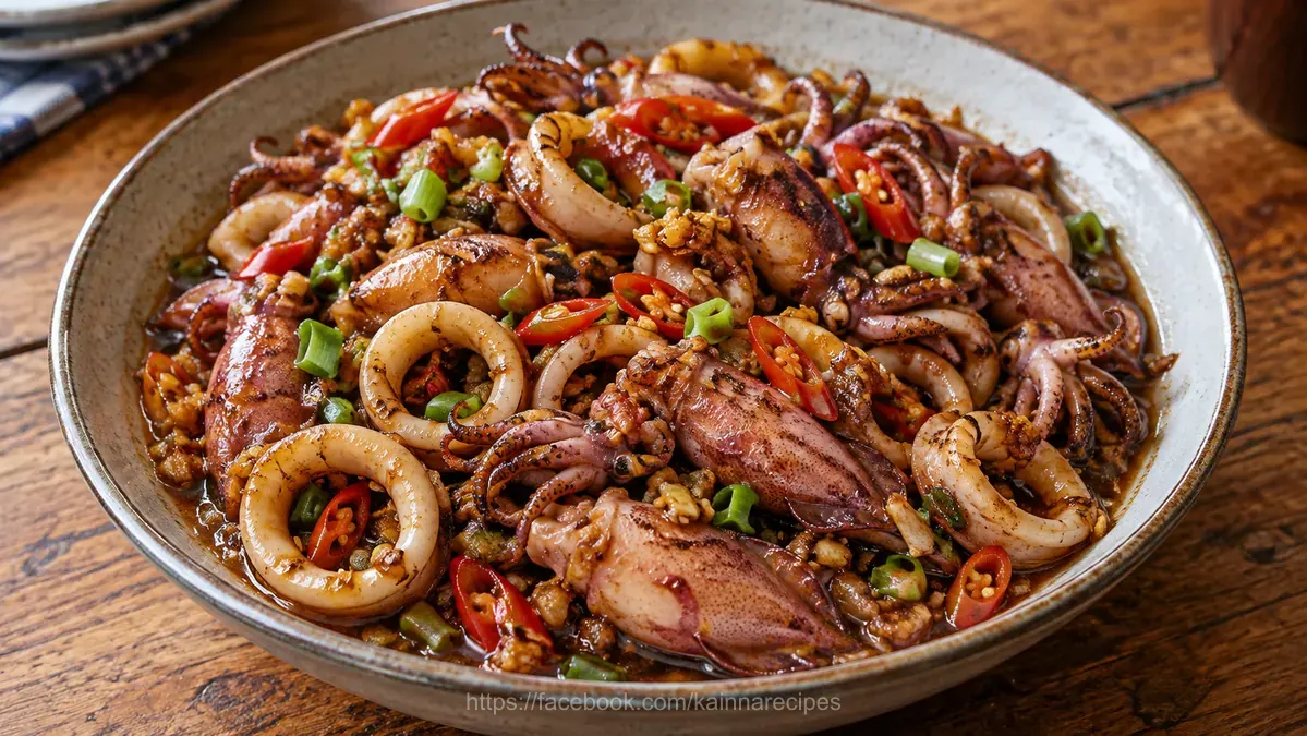 Spicy Garlic Pusit