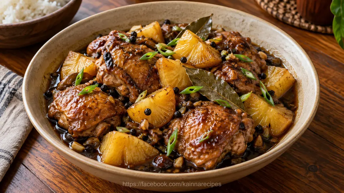 Chicken Adobo with Pineapples
