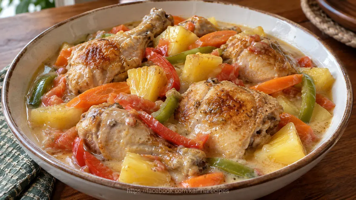 Pininyahang Manok sa Gata (Pineapple Chicken in Coconut Milk)