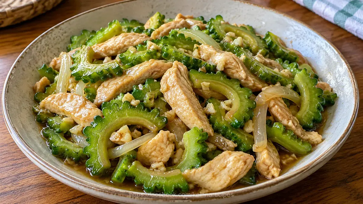 Chicken with Ampalaya in Oyster Sauce