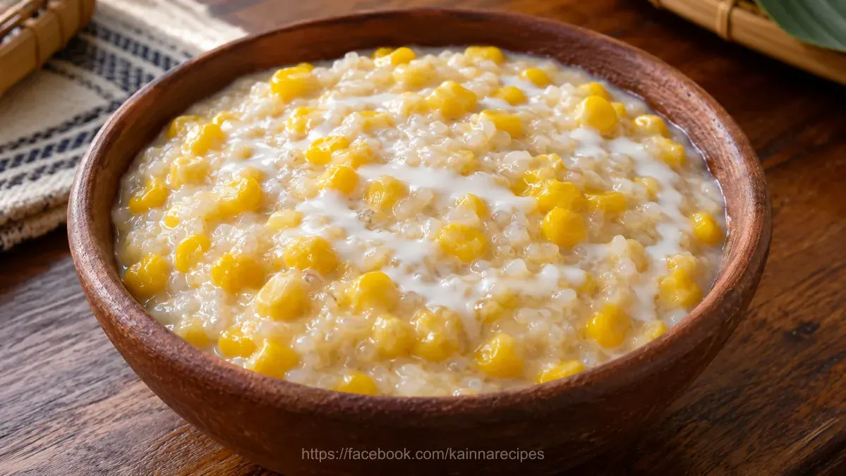 Ginataang Mais at Malagkit (Sweet Corn and Glutinous Rice Porridge)