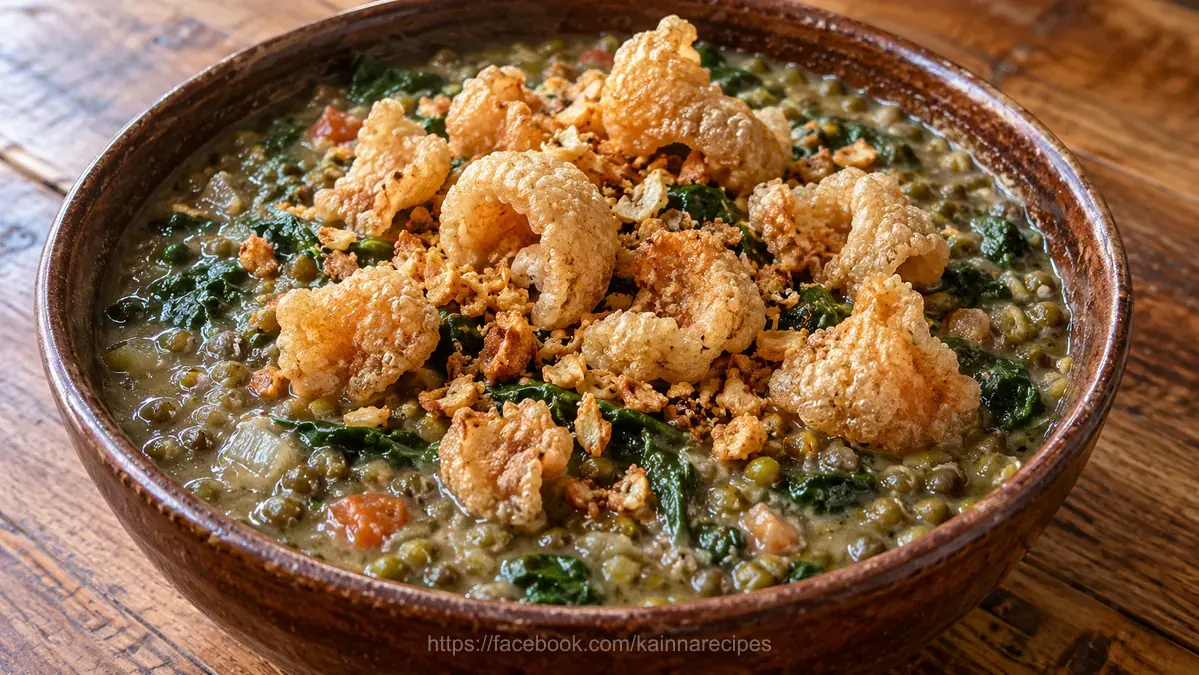 Gisadong Munggo with Chicharon