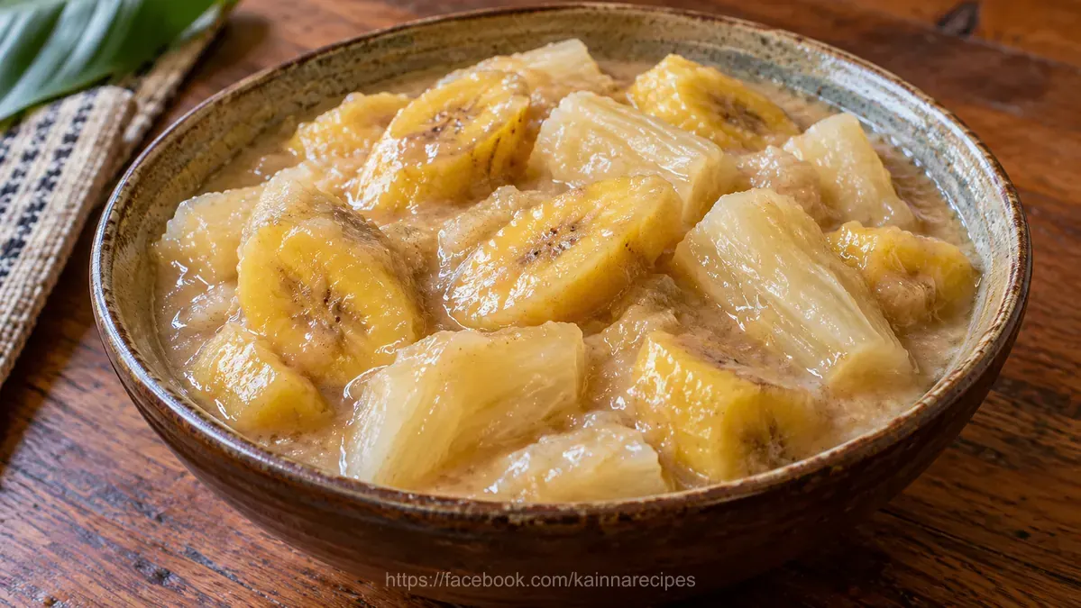 Ginataang Kamoteng Kahoy ay Saging