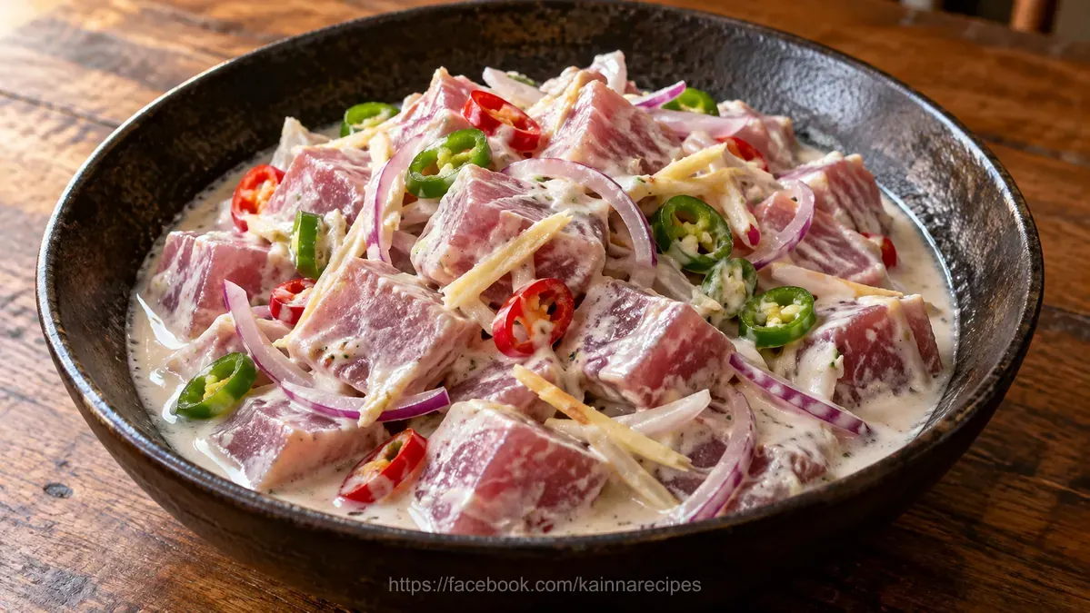 Kilawing Tuna with Coconut Cream
