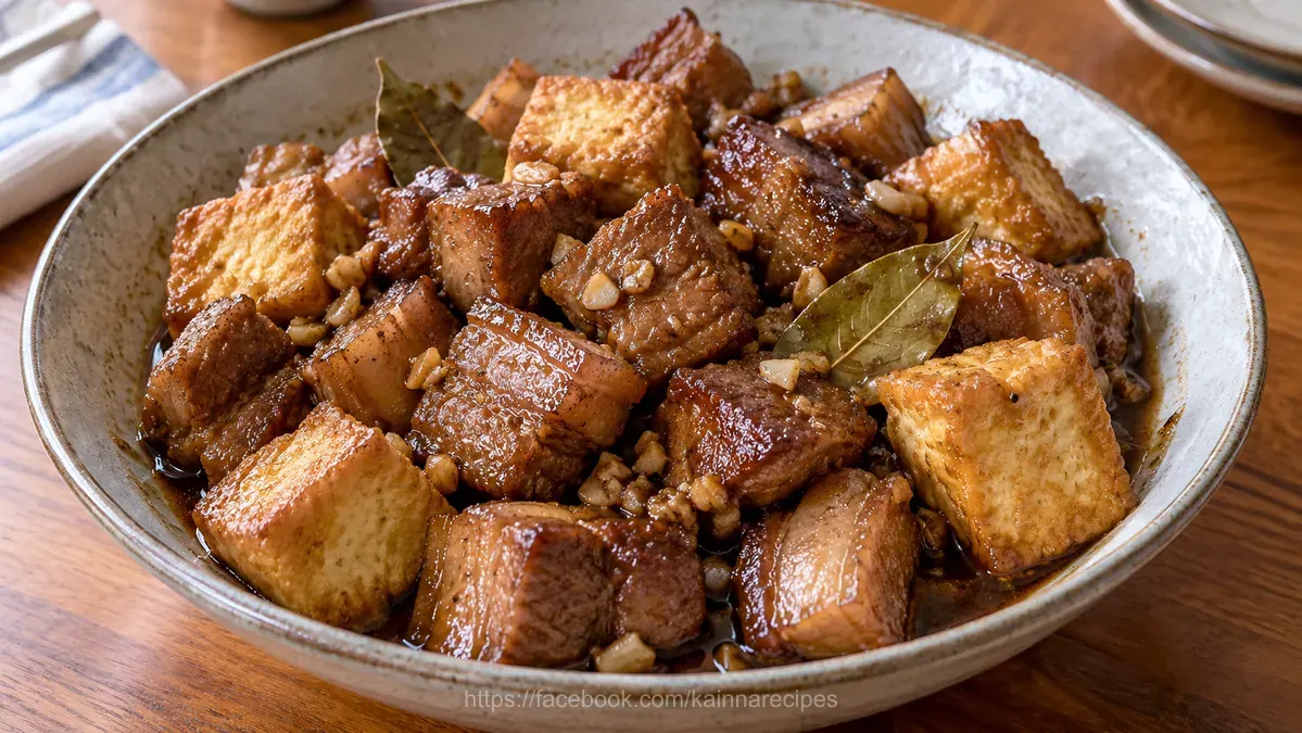 Pork Adobo with Tofu