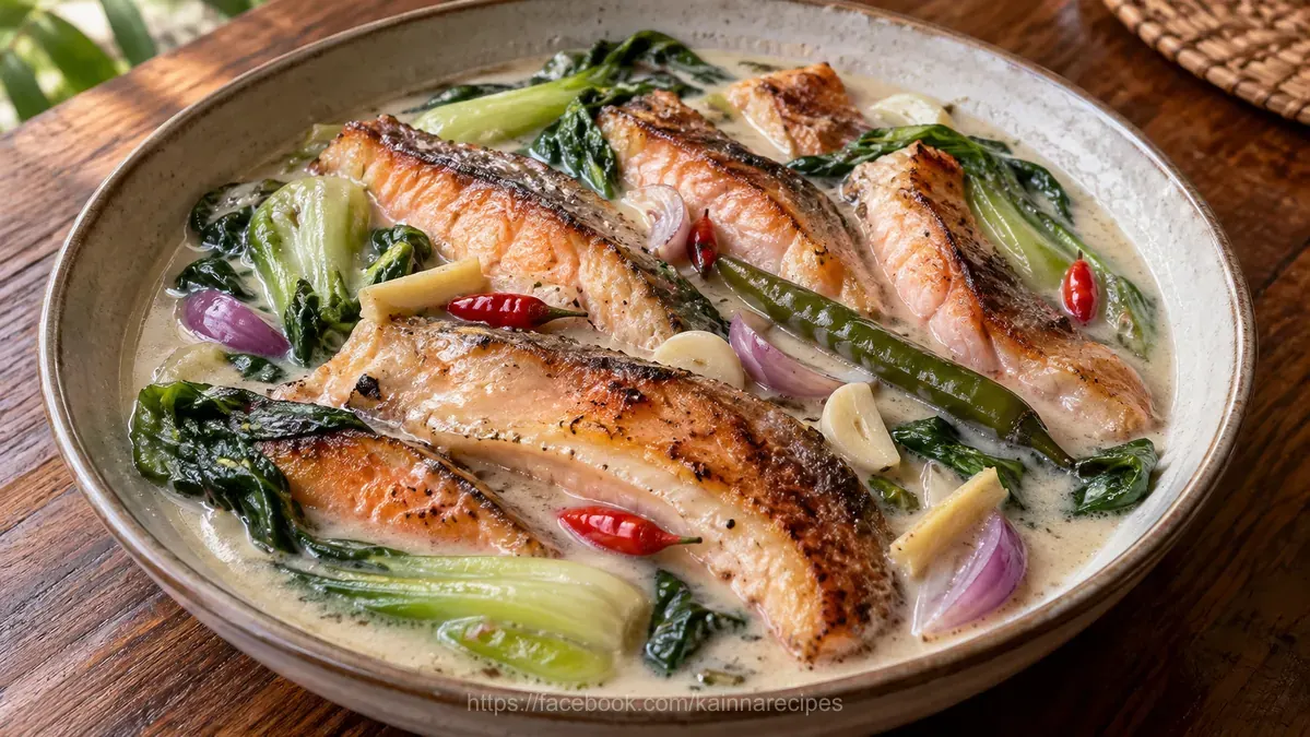 Salmon Belly Paksiw sa Gata