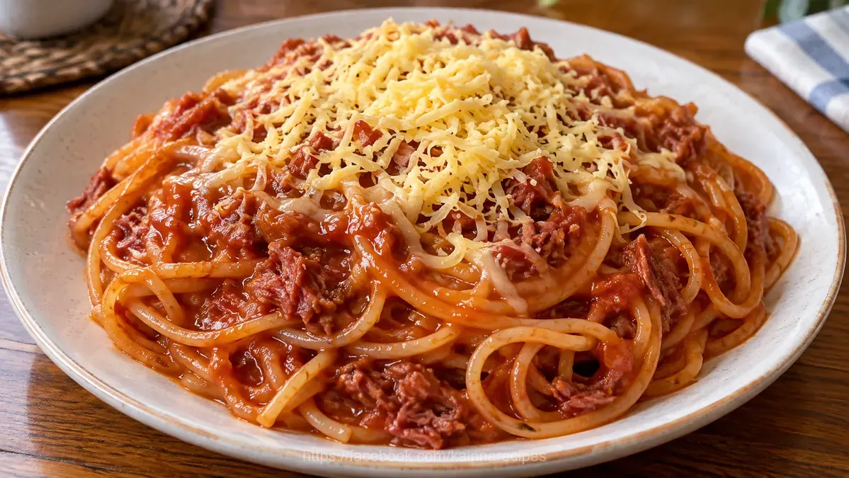 Corned Beef Spaghetti