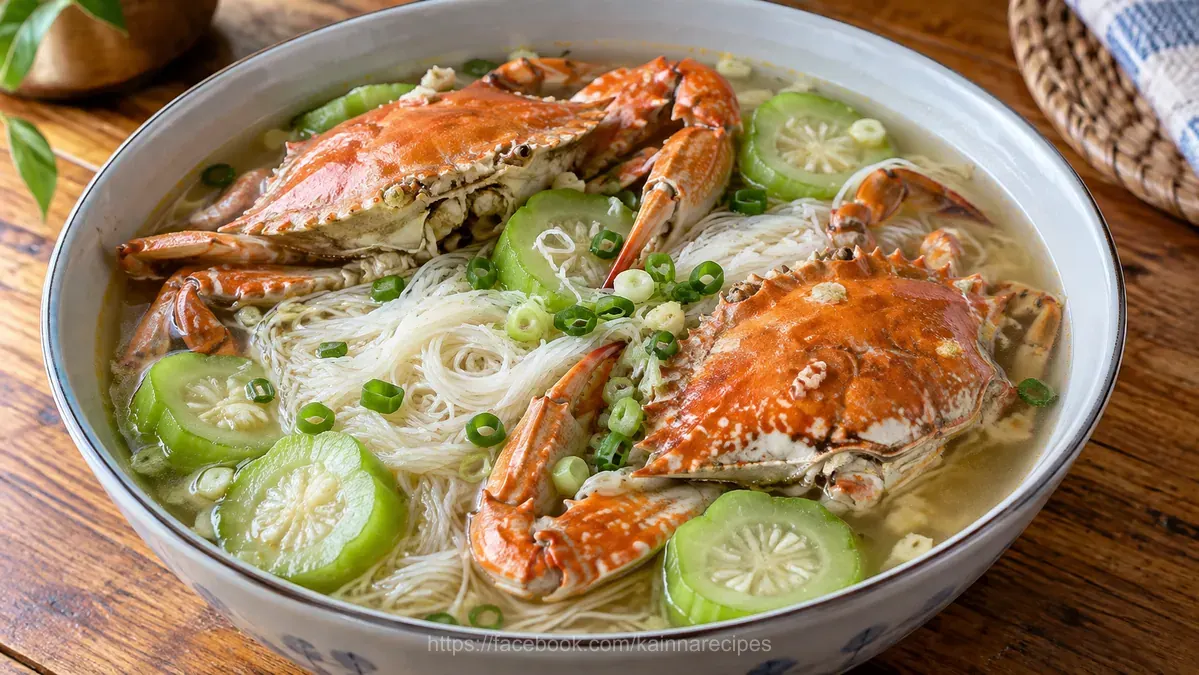 Crab with Misua and Patola