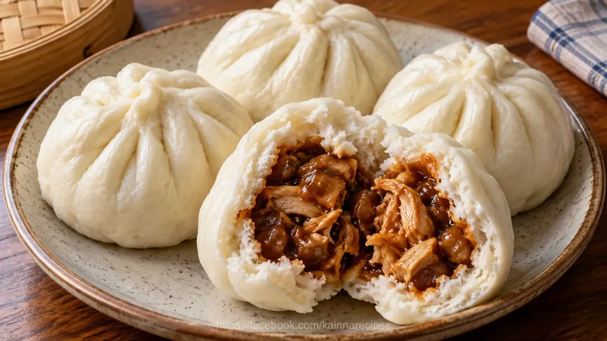 Siopao -Asado (Steamed buns with chicken filling)