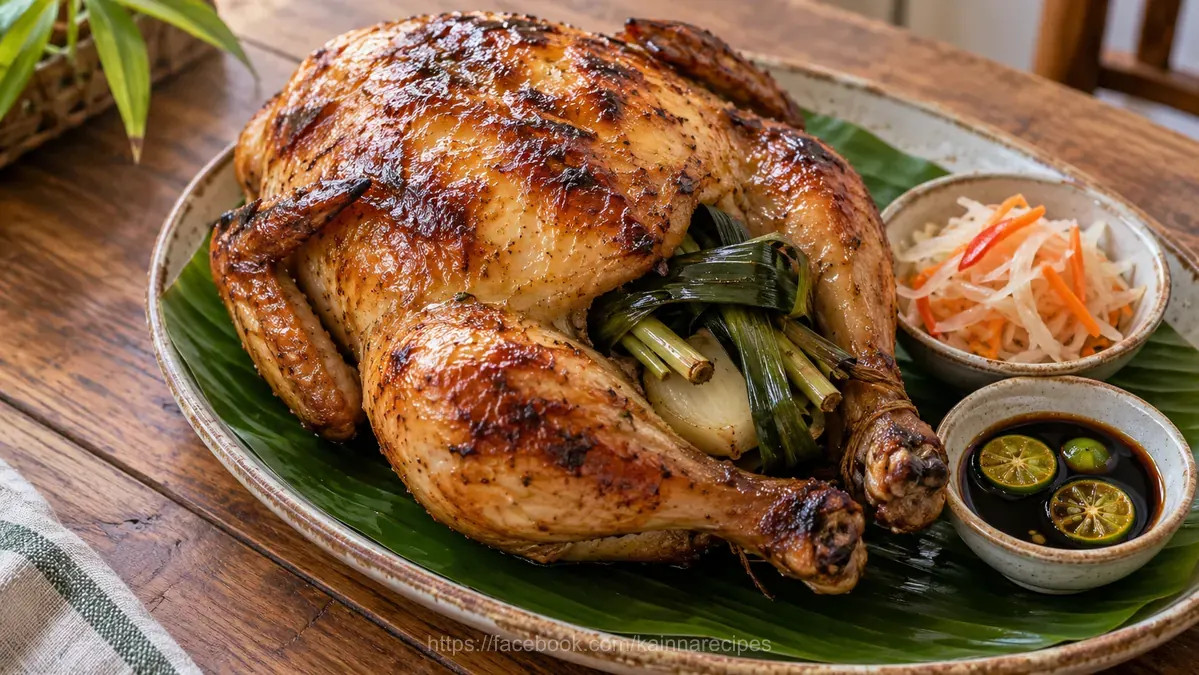 Filipino Roasted Chicken Pandan