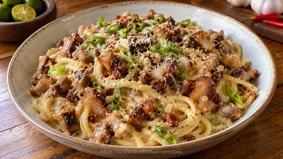 Creamy Lechon Sisig Pasta