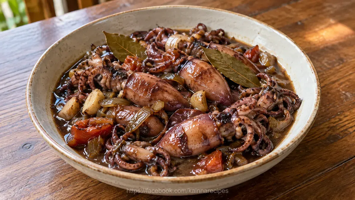 Sweet Pusit Adobo (Squid Adobo)