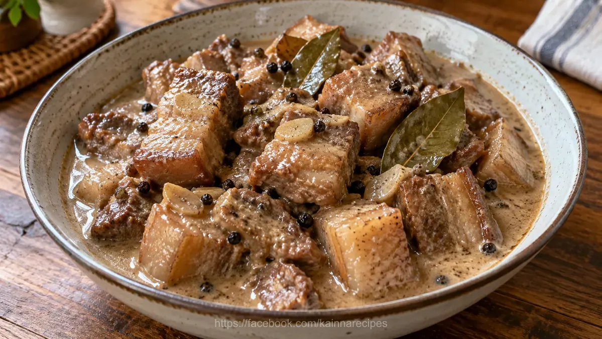 Adobong Baboy sa Gata (Pork Adobo in Coconut Milk)
