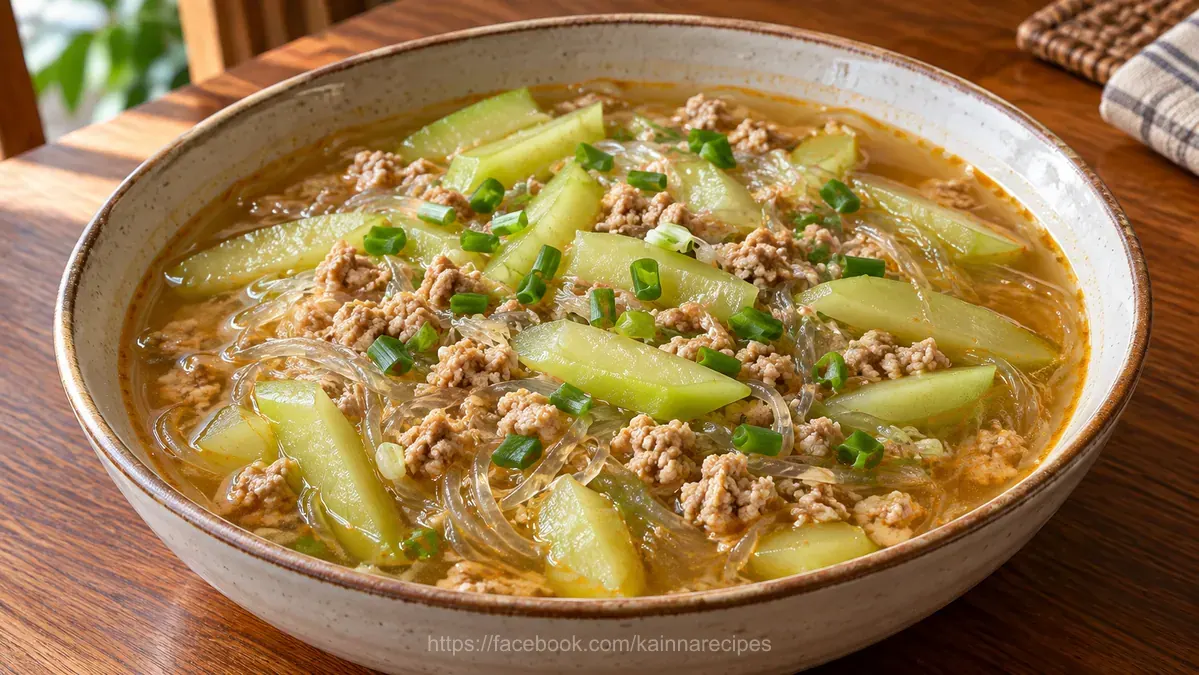 Sotanghon with Sayote and Giniling