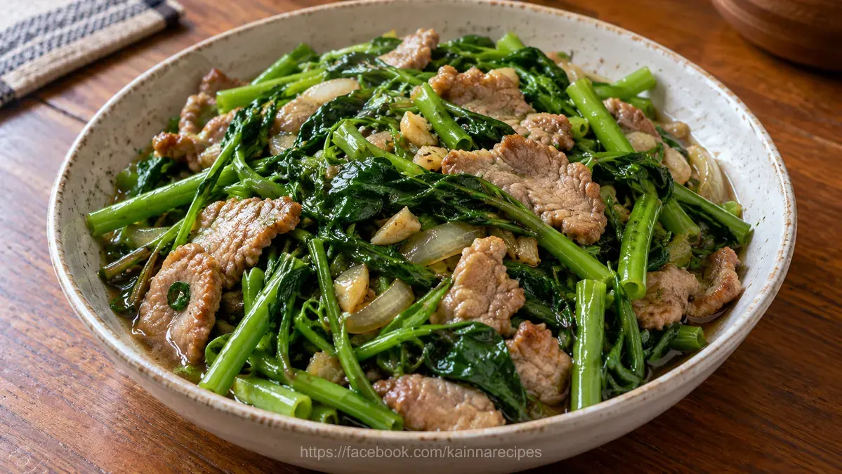 Pork and Kangkong Guisado