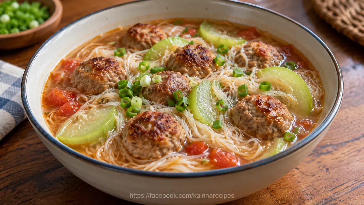 Misua and Meatball Soup